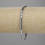 Brățară din hematit cilindric 5×4 mm ± culoare argintiu, lungime 18 cm ± elastică