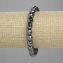 Brățară din hematit facetat, mărgele de 8 mm, lungime 18 cm, pe elastic