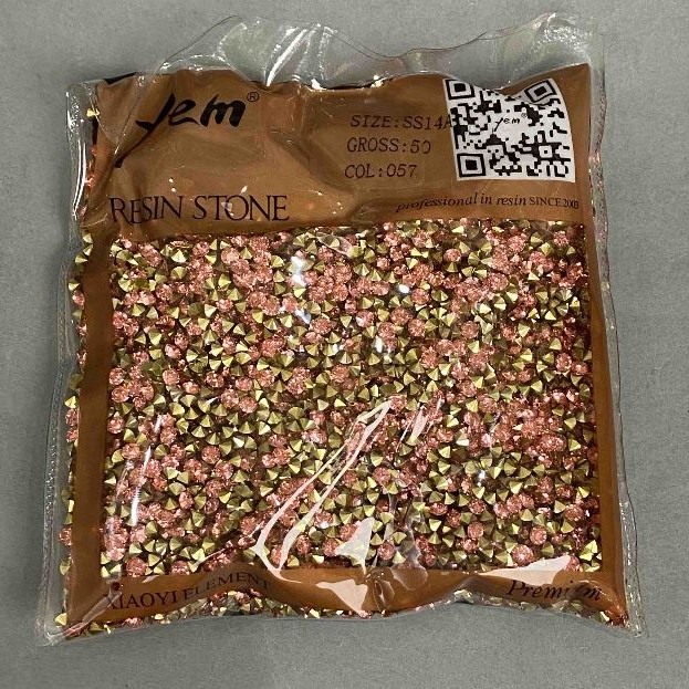Strasuri roz, diametru 4 mm, ambalaj 75 g (+-)