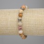 Brățară din jasper, fațete multifacetate, 8×7 mm, lungime 18 cm, elastică