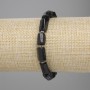 Brățară cu turmalin facetat 11-12×7-7, 5 mm+-, mărgele 3 mm+-, lungime 18 cm+- elastic
