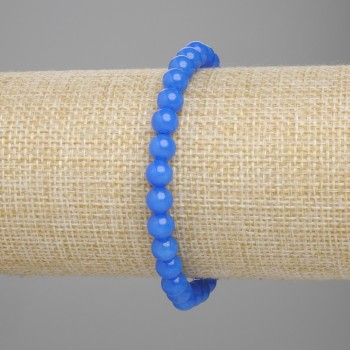 Brățară din apatit, mărgele netede, diametru 6 mm, lungime 18 cm, elastic