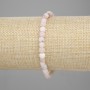 Brățară din opal roz, cuburi tăiate, dimensiuni 4,5×4,5 mm, lungime 18 cm ±, pe elastic