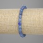 Brățară albastră din aventurin, mărgele netede, diametru 7 mm, lungime 18 cm, pe elastic