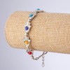 Brățară „deochi” Mâna lui Hamsa, mărgele colorate, lungime 16-21 cm +- pentru 1 bucată