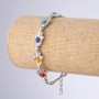 Brățară „deochi” Mâna lui Hamsa, mărgele colorate, lungime 16-21 cm +- pentru 1 bucată