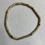 Brățară din hematit cu cuburi 3 mm ±, rondeluri 3×2 mm ±, lungime 18 cm ±, elastic