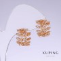 Сережки Xuping Гілочки з білим цирконом, довжина 15мм, товщина 10мм позолота 18к