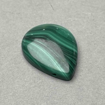 Pandantiv din malahit în formă de lacrimă 30x22mm+- gaură laterală