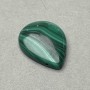 Pandantiv din malahit în formă de lacrimă 30x22mm+- gaură laterală