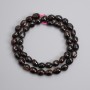 Mărgele de granat facetate, 9-11×7-9 mm, lungime aproximativă 39 cm, pe șnur