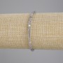 Brățară din labradorit, cuburi tăiate, 3x3 mm, lungime 18 cm, pe elastic