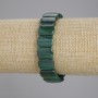 Brățară din malahit, zale netede, diametrul 14×10 mm, lungime 18 cm +/-, pe bază elastică