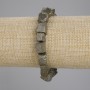 Brățară din pirită cu pietre brute, diametru 6-14×6-8 mm ±, lungime 18 cm ±, pe bază elastică