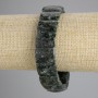 Brățară din piatră naturală serafinit, zale netede, diametrul 15x12 mm, lungime 18 cm ±, pe elastic