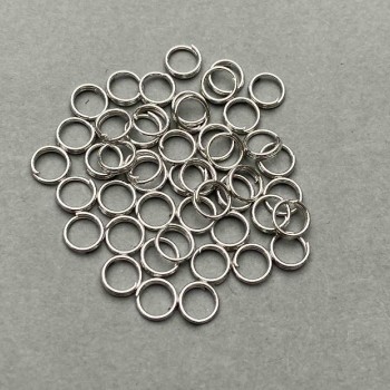 Inel conector cu arc, diametru 6 mm, metal argintiu, ambalaj 1 kg