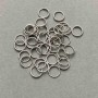 Inel de conectare cu arc, diametrul 7 mm, metal argintiu, ambalare 20 g