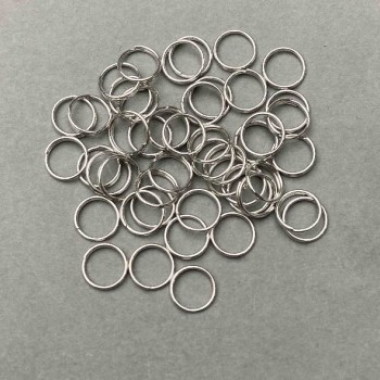 Furnitură: Inel cu arc, 8 mm, argintiu, ambalare 1 kg