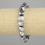 Brățară din terahertz cu fațete multiple, diametru 8,5×8,5 mm, lungime 18 cm, pe elastic