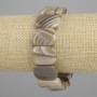 Brățară din agat Botswana, zale, diametrul 20×15 mm, lungime 18 cm ±, pe bază elastică