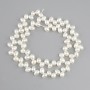 Mărgele de perle de râu, ovale, formă de fluture, diametru 6,5–7,5 mm, dimensiuni 5×4,5 mm, lungime 38 cm ±, pe șnur