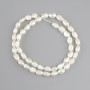 Mărgele din perle de râu, diametru 8–8,5×4–5 mm, lungime 37 cm ± pe fir