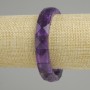 Brățară cu ametist facetat pătrat, diametrul 12x12 mm, lungime 18 cm (elastic)