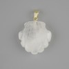 Pandantiv «Scoică» din cristal de munte 22×22×mm±, lungime 30 mm+