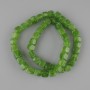 Mărgele crizoprază cubice 7–9 mm, 5×7–9, 5 mm ±, lungime 39 cm ± pe fir