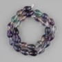 Mărgele de fluorit, în formă de picătură, diametrul 14×10 mm, lungime 39 cm ±, pe șnur