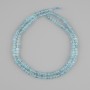 Mărgele de topaz tăiate cuburi, diametru 2×2,5 mm, lungime 39 cm