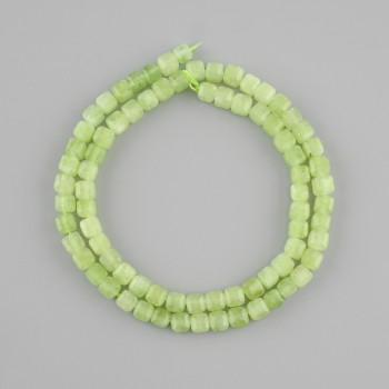 Mărgele chrizolit (olivin) cub facetat, diametrul 5×5 mm, lungime 38 cm
