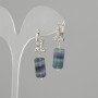 Cercei din fluorit cilindru, diametrul 16×8 mm±, lungime 34 mm±
