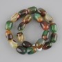 Mărgele baril din agat brazilian, diametrul 17–18×13 mm, lungime 39 cm ± pe fir