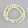 Mărgele bej din lavă vulcanică cilindrice, diametrul 8×8 mm ± pe fir de sârmă, lungime 38 cm+