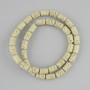 Mărgele din lavă vulcanică cilindrice, diametrul 10x6 mm, pe șnur, lungime 38 cm+