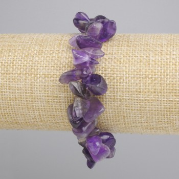 Brățară Ametist galtuit-fluture 13-24x5-14mm+-, lungime 18cm+- stretch