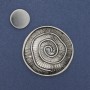 Broșă magnetică Accent, metal argintiu, 41 mm+