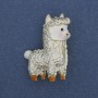 Broșă Lama email auriu metal 33×24mm+