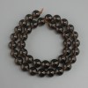Mărgele Topaz fumuriu, sferice, diametrul 10 mm ±, lungime 37 cm ±