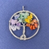 Pandantiv Copacul vieţii, din piatră naturală, asortiment 31×36 mm+