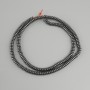 Mărgele hematit rondel, diametru 4×2 mm ±, lungime 40 cm