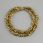 Mărgele hematit aurii, formă granule, diametrul 7-9×2-3 mm, lungime 40 cm+-