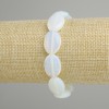 Brățară Piatră lunară Opalit, diametru 18×13 mm ±, lungime 18 cm ±, pe elastic
