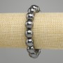 Brățară hematit granulat mărime 12mm, ajustabilă, 18cm