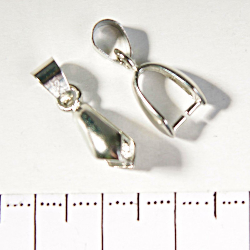 Piesă de prindere pentru pandantiv cu știft, bază pentru șnur, netedă, mare, 20 mm, set 20 buc.
