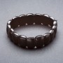 Brățară elastică neagră din agat „lanț” 15×11 mm
