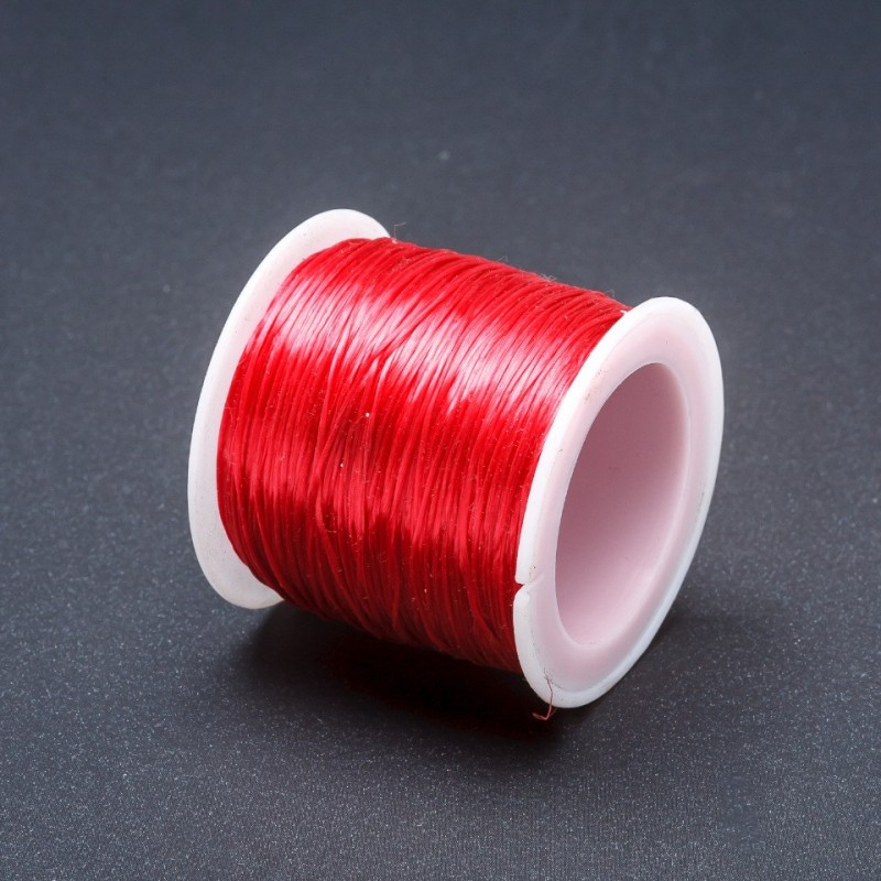 Furnitură elastică pentru handmade, bobină roșie, lungime 30 m+