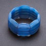 Brățară Elite Agat albastru pe elastic, lanț rotunjit 4×2, 8 cm