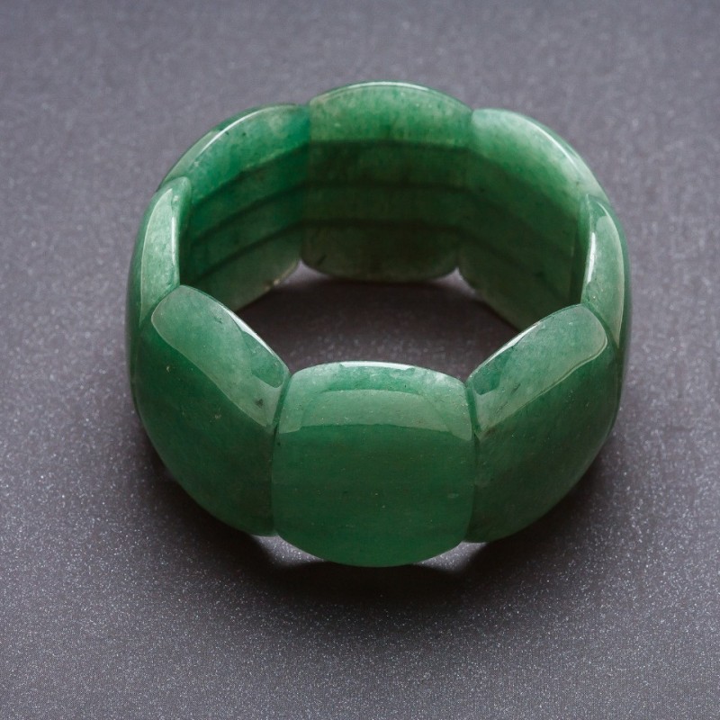 Brățară Elit Nefrit, zale rotunjite, 40x28mm +-, lungime 18cm (elastic)